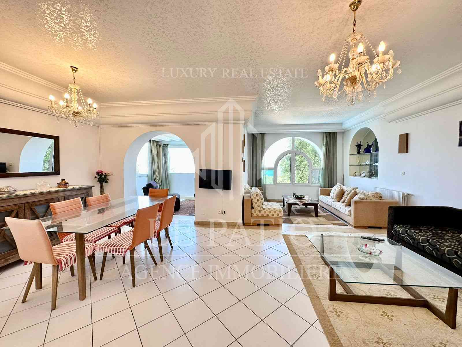 Duplex meublé avec vue sur mer a gammarth
