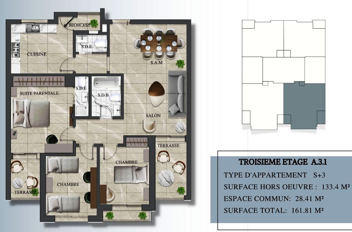 Des appartements neuf à sahloul directe promoteur
