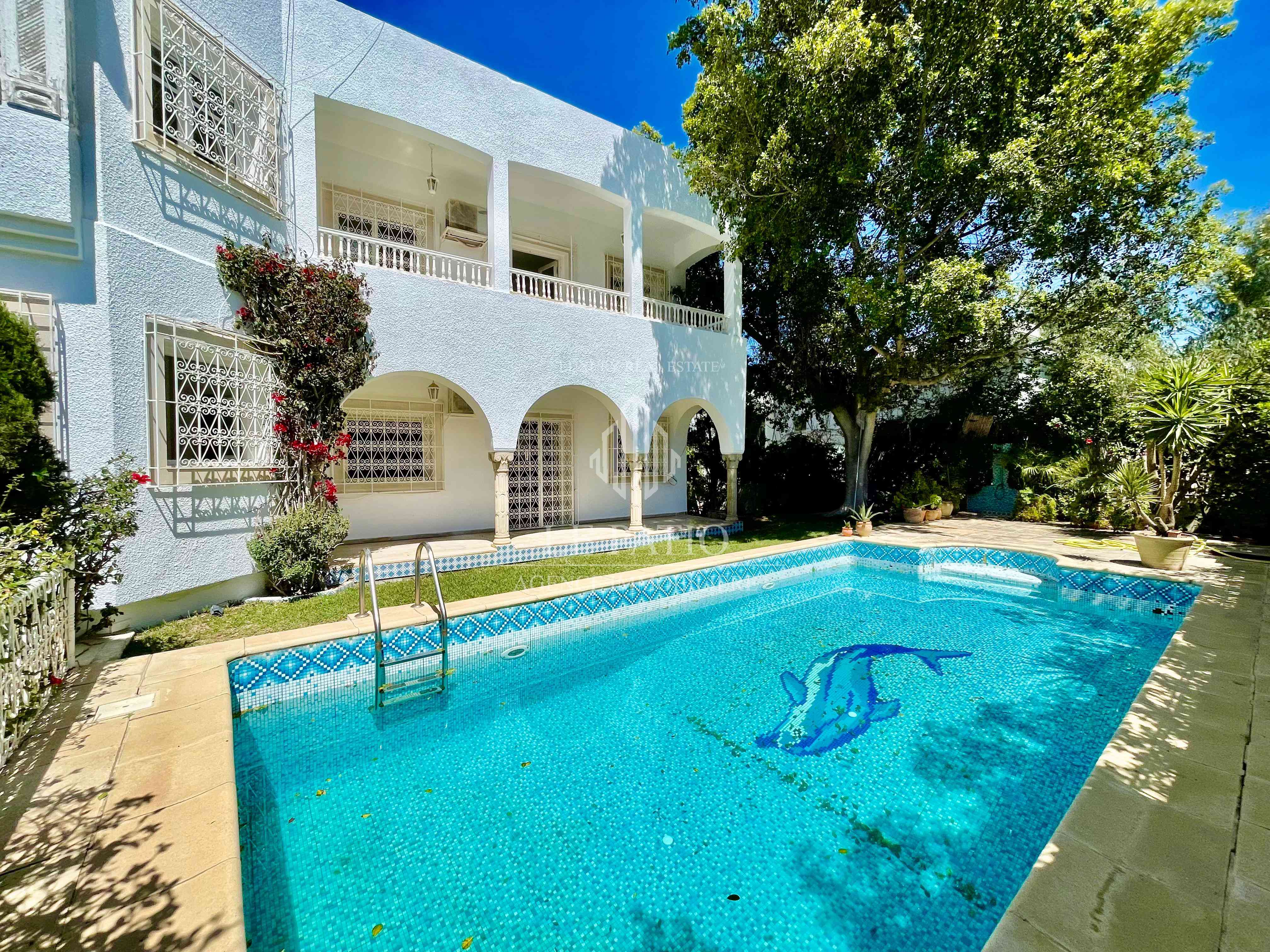 Villa avec jardin et piscine a gammarth