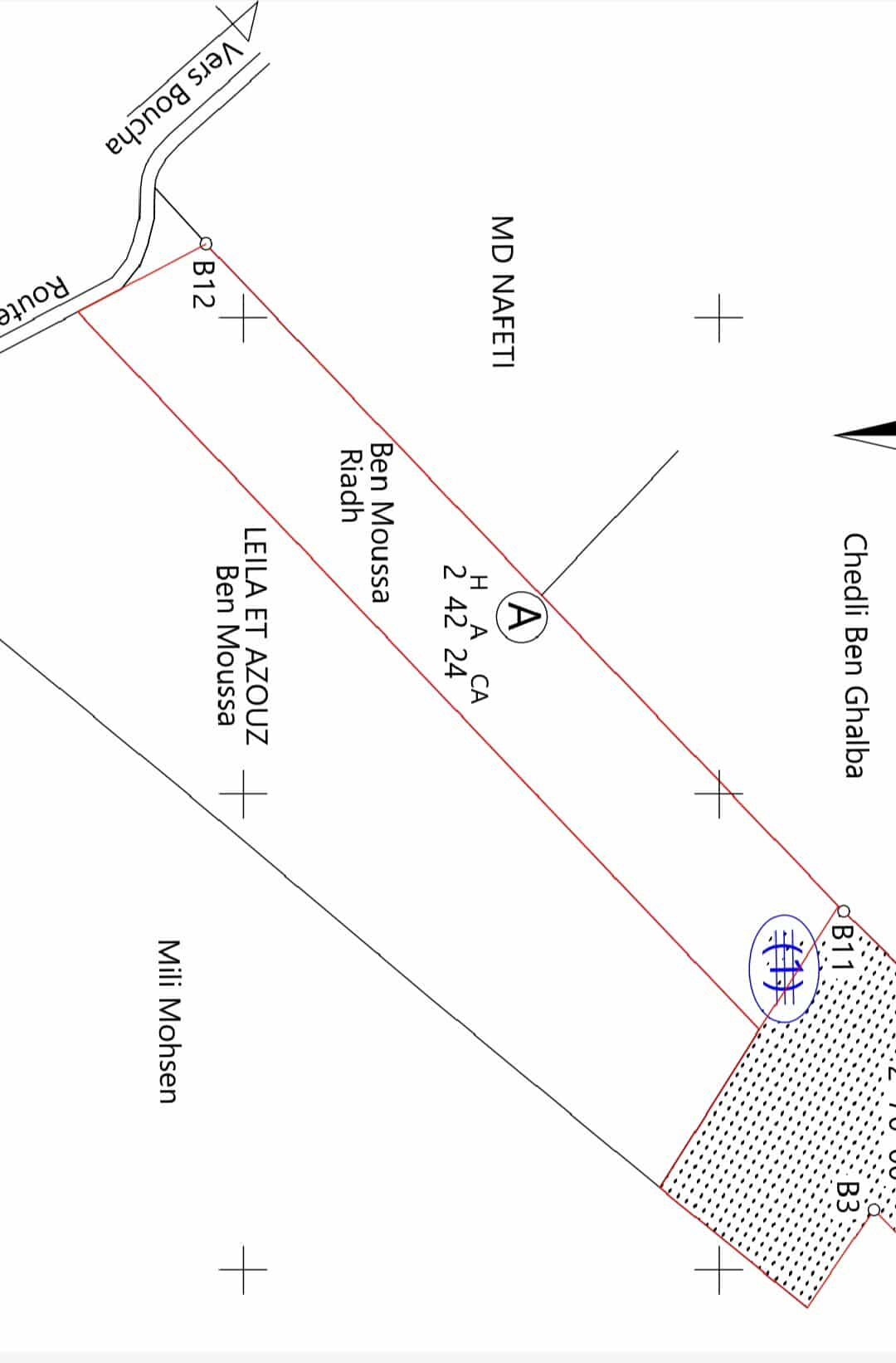 2 hectares sur la route goudronnée à 48km de tunis