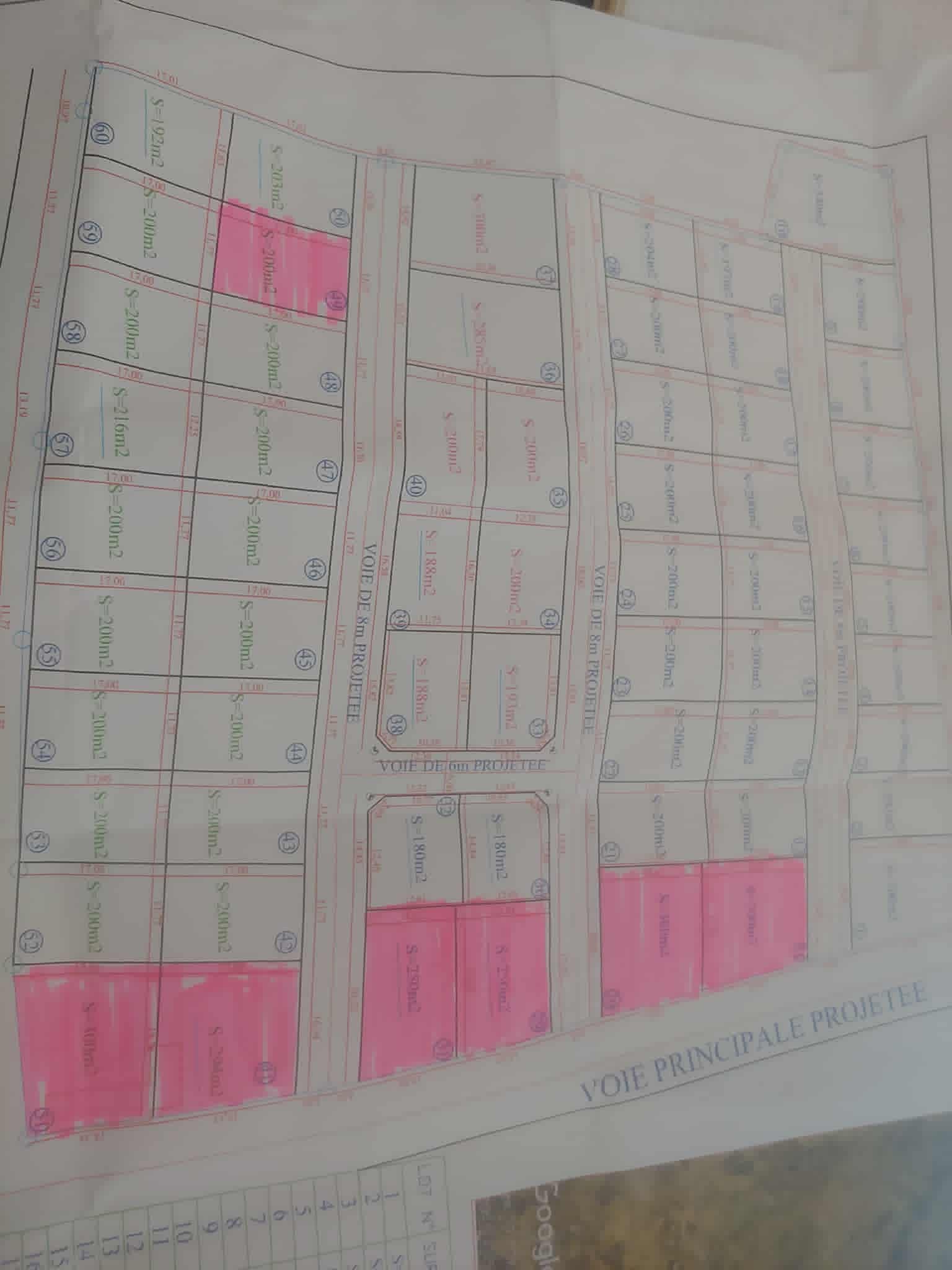 Lotissment avec un plan d'amenagement