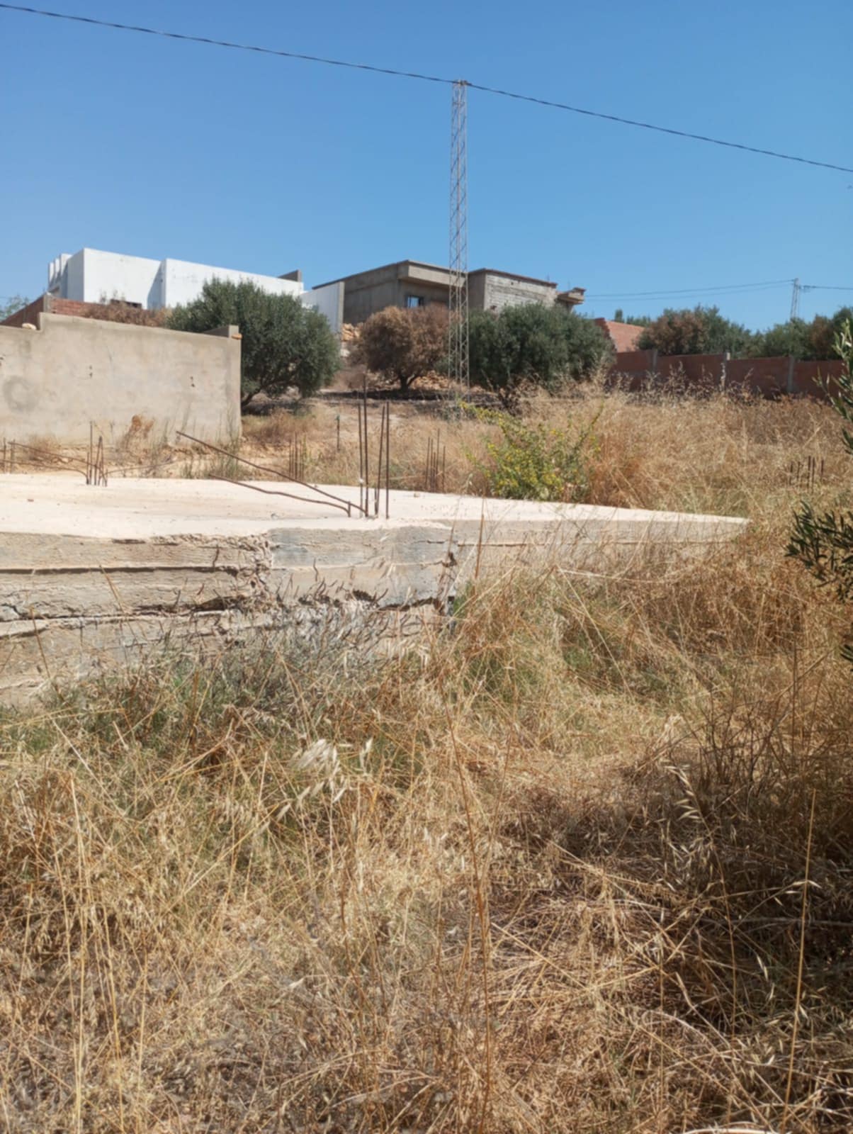 Av terrain 200m avec fondation à hammamet