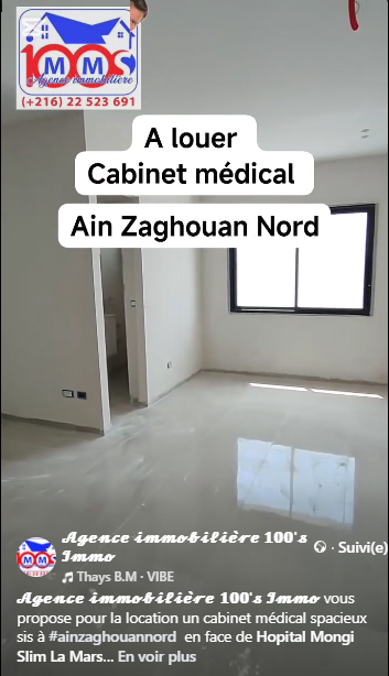 Cabinet à la marsa en face monji slim