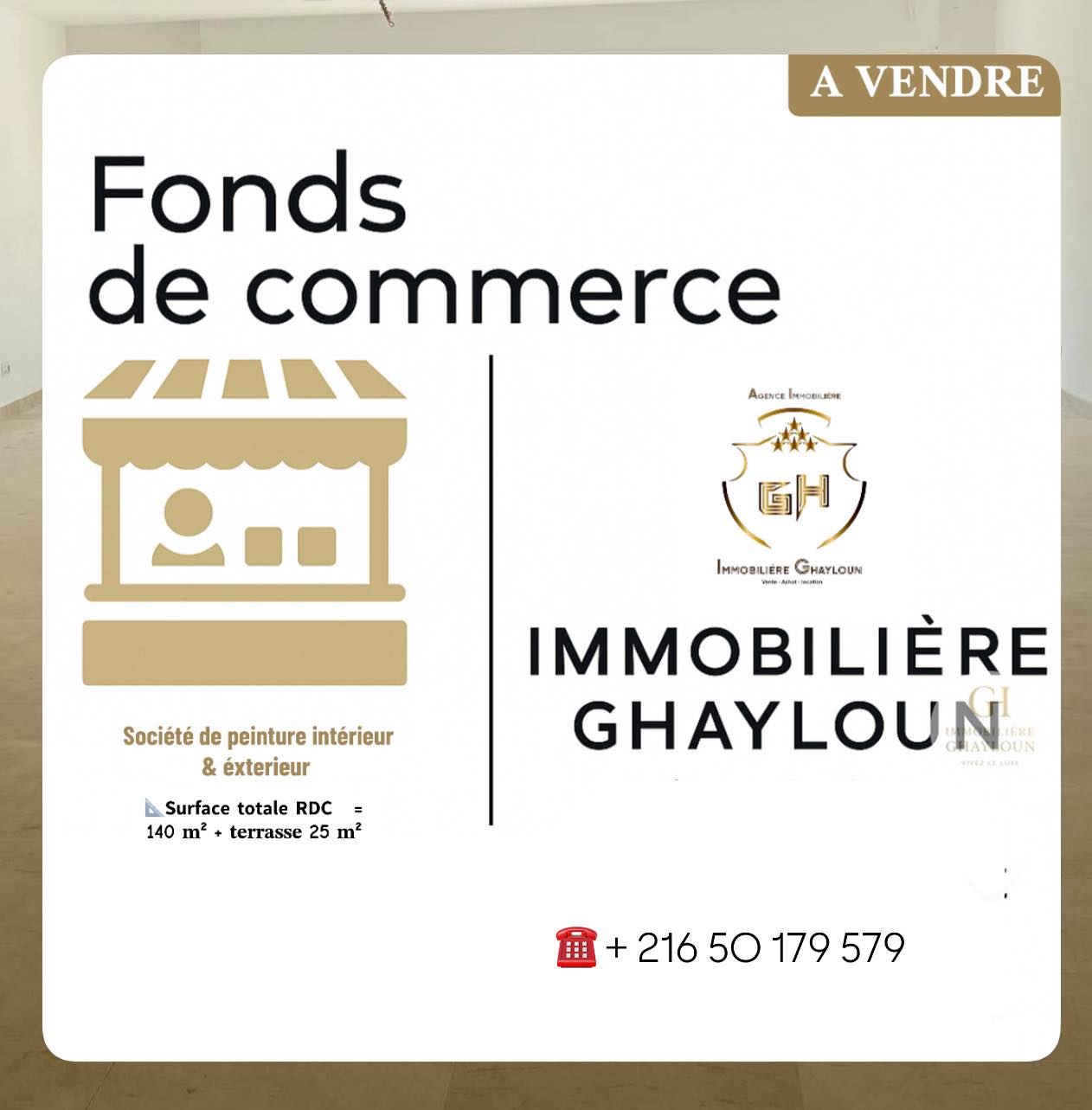 Fonds de commerce société peinture et décoration