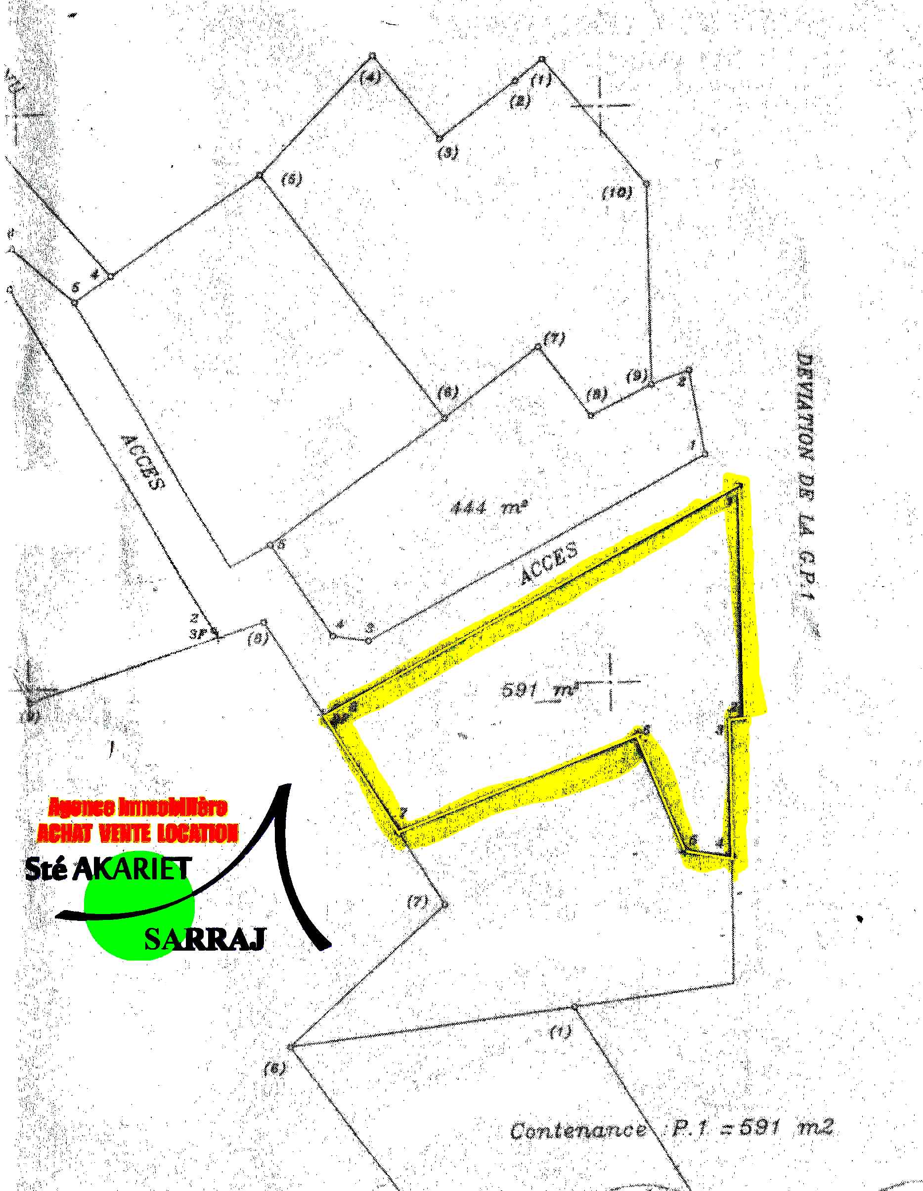 Terrain 591m sur la route ceinture hammem sousse