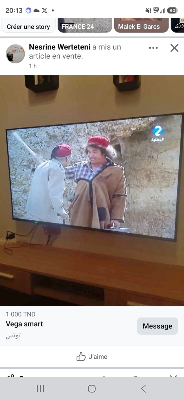 Tv smart 60pouce