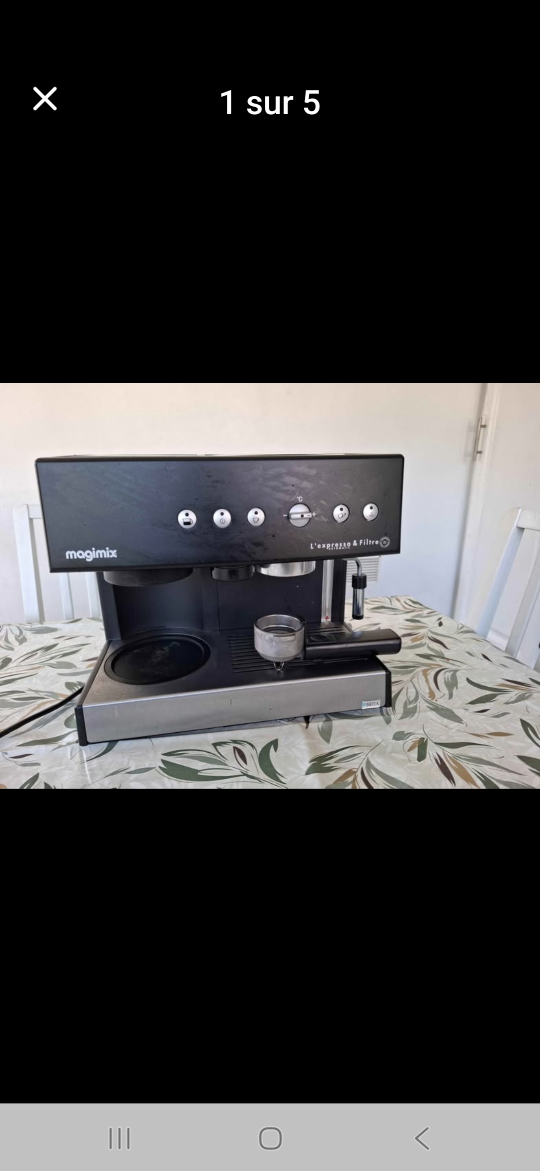 Cafetiere expresso cappucino magimix