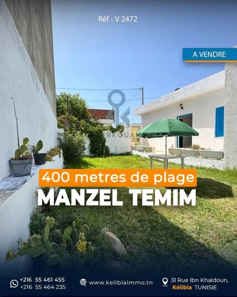 Villa a 100 m de la plage manzel tmim
