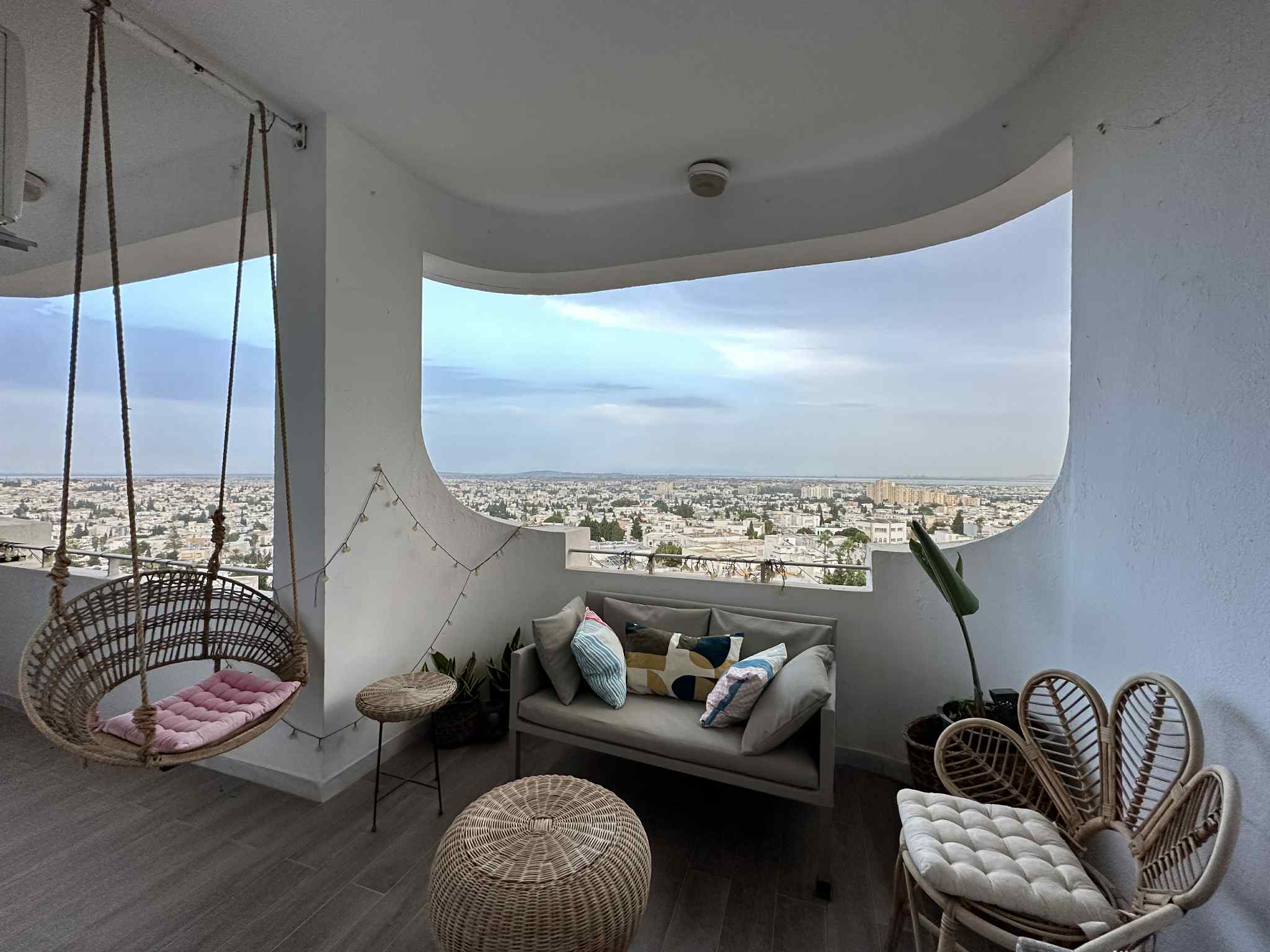 Appart s3 meublé avec vue panoramique à menzah 6