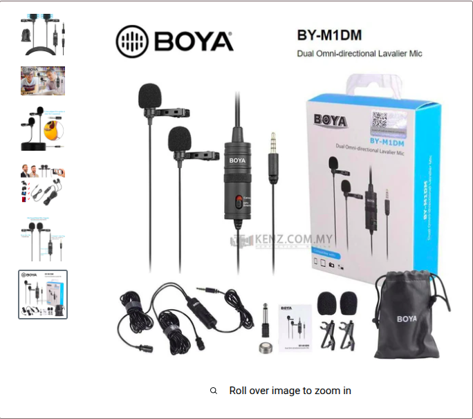 Boya by m1dm micro lavalier double omnidirectionel