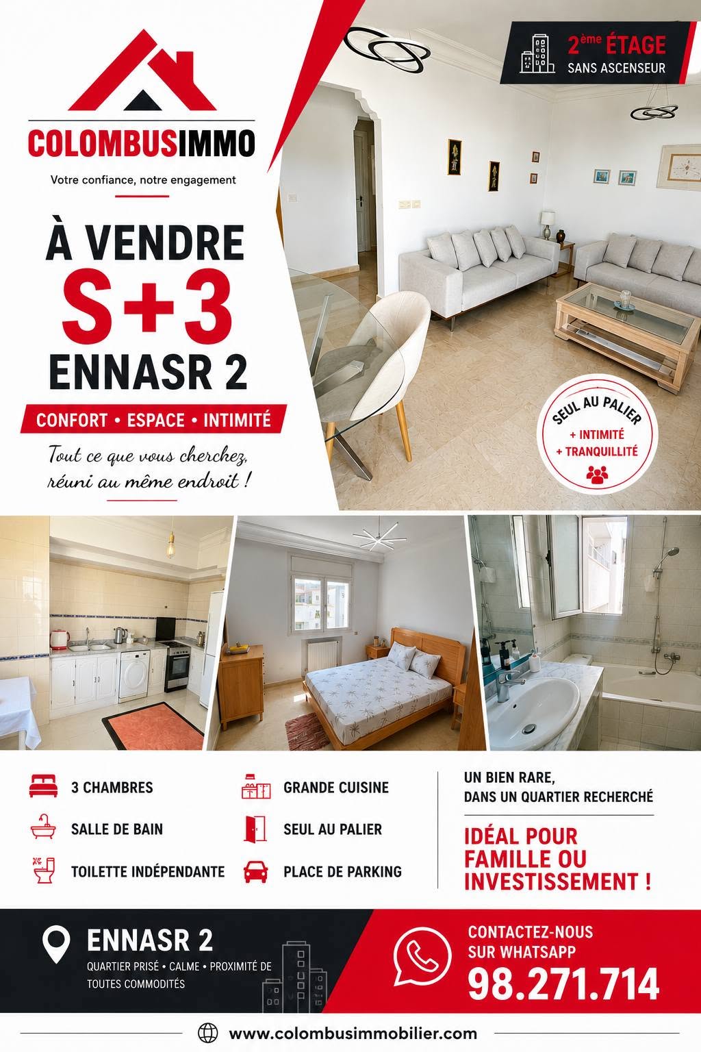 Appartement s3 à ennaser2