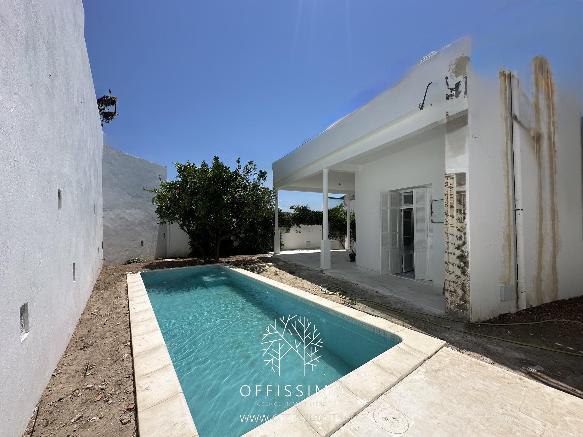 Villa neuf avec pisicne et jardin à carthage