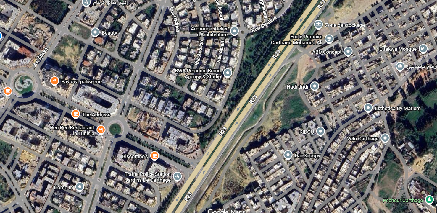 Magnifique terrain de 816 m2 au jardin de carthage