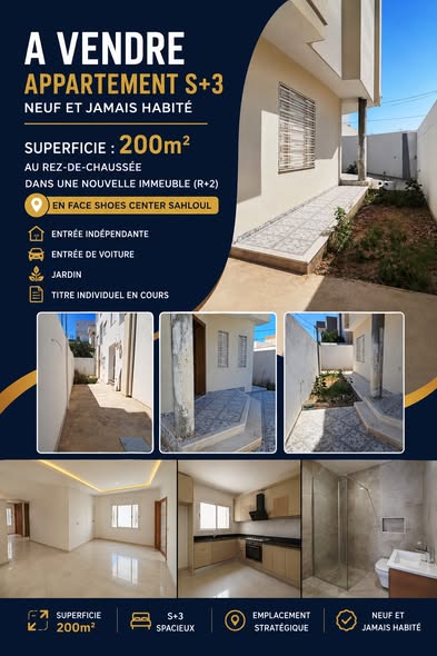 Villa s3 en face shoes center sahloul
