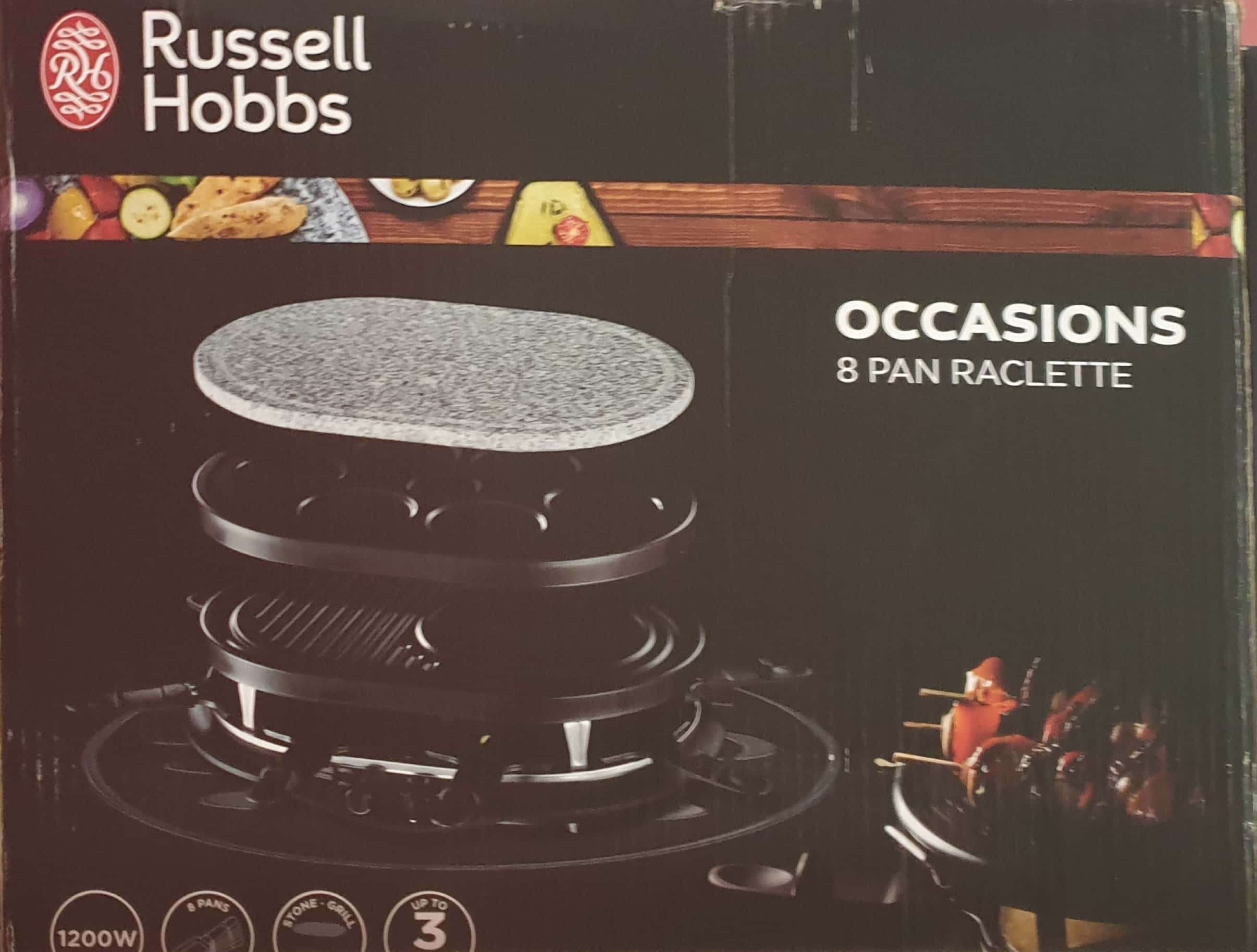 Pan raclette russell hobbs 1200 w