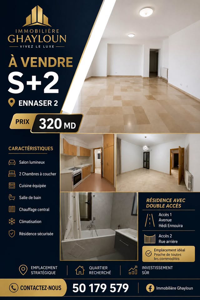 S2 à ennaser2 résidence avec double accès pratique