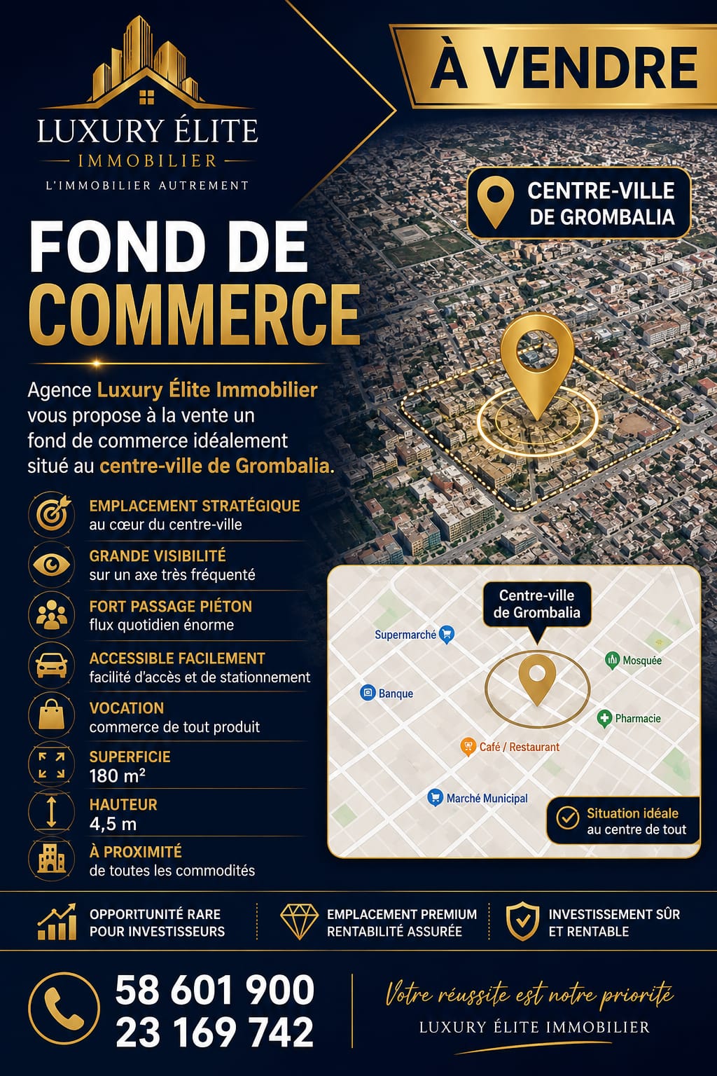 Fond de commerce centre ville