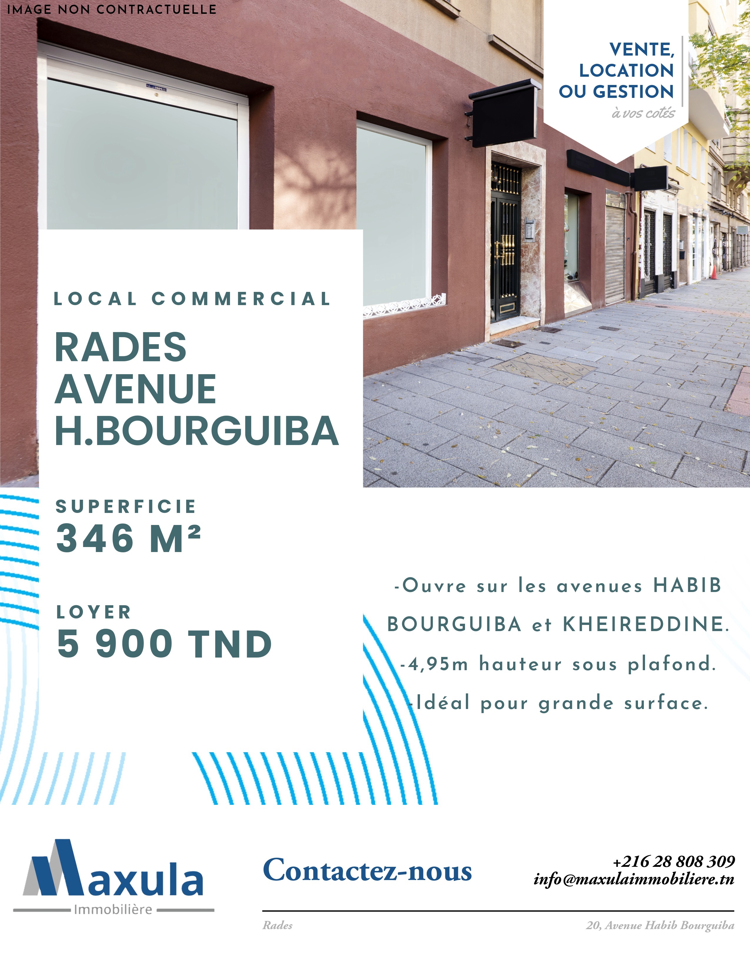 Local commercial de 346m a rades ville