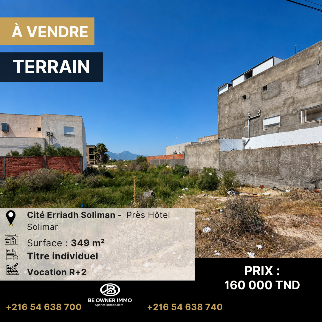Terrain de 349 m2 av