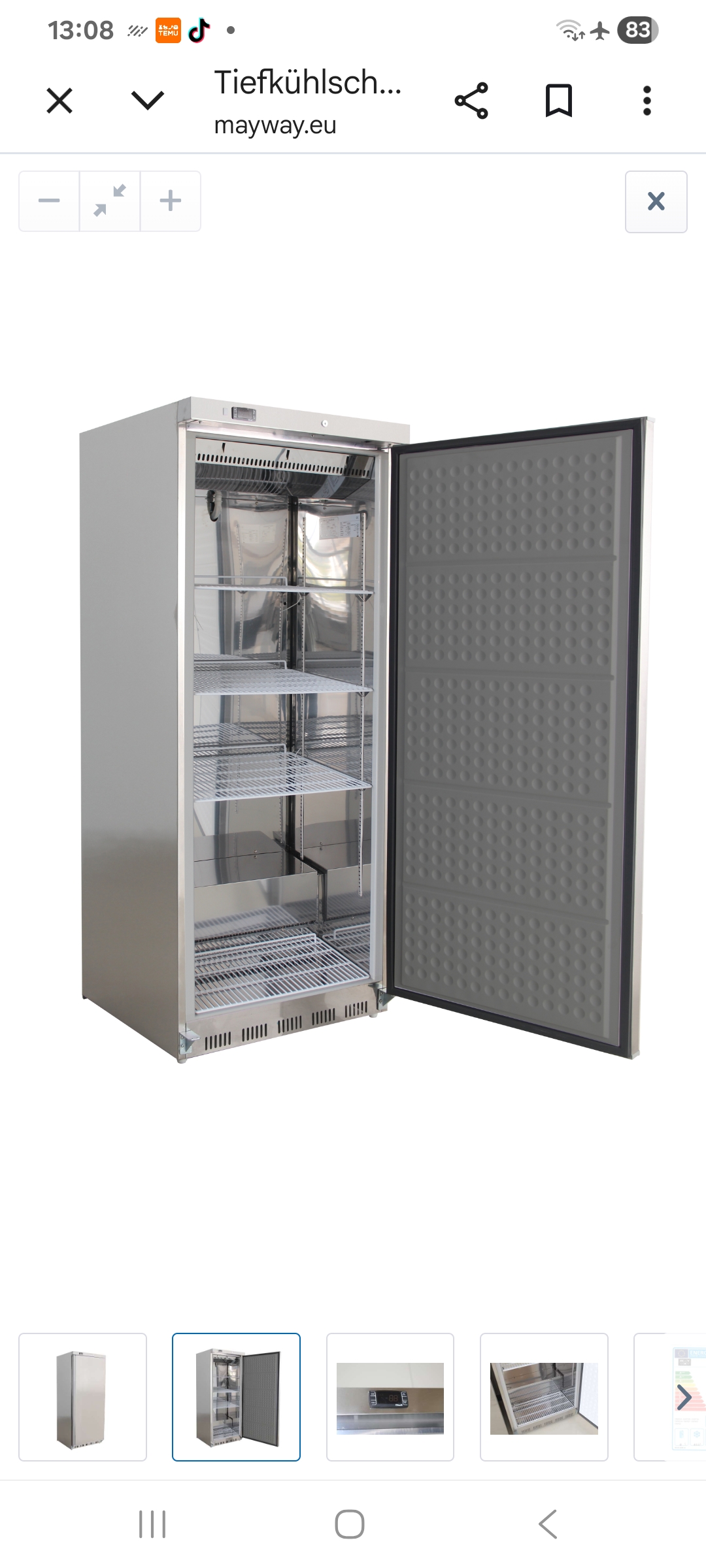 Congélateur professionnel 620l mayway