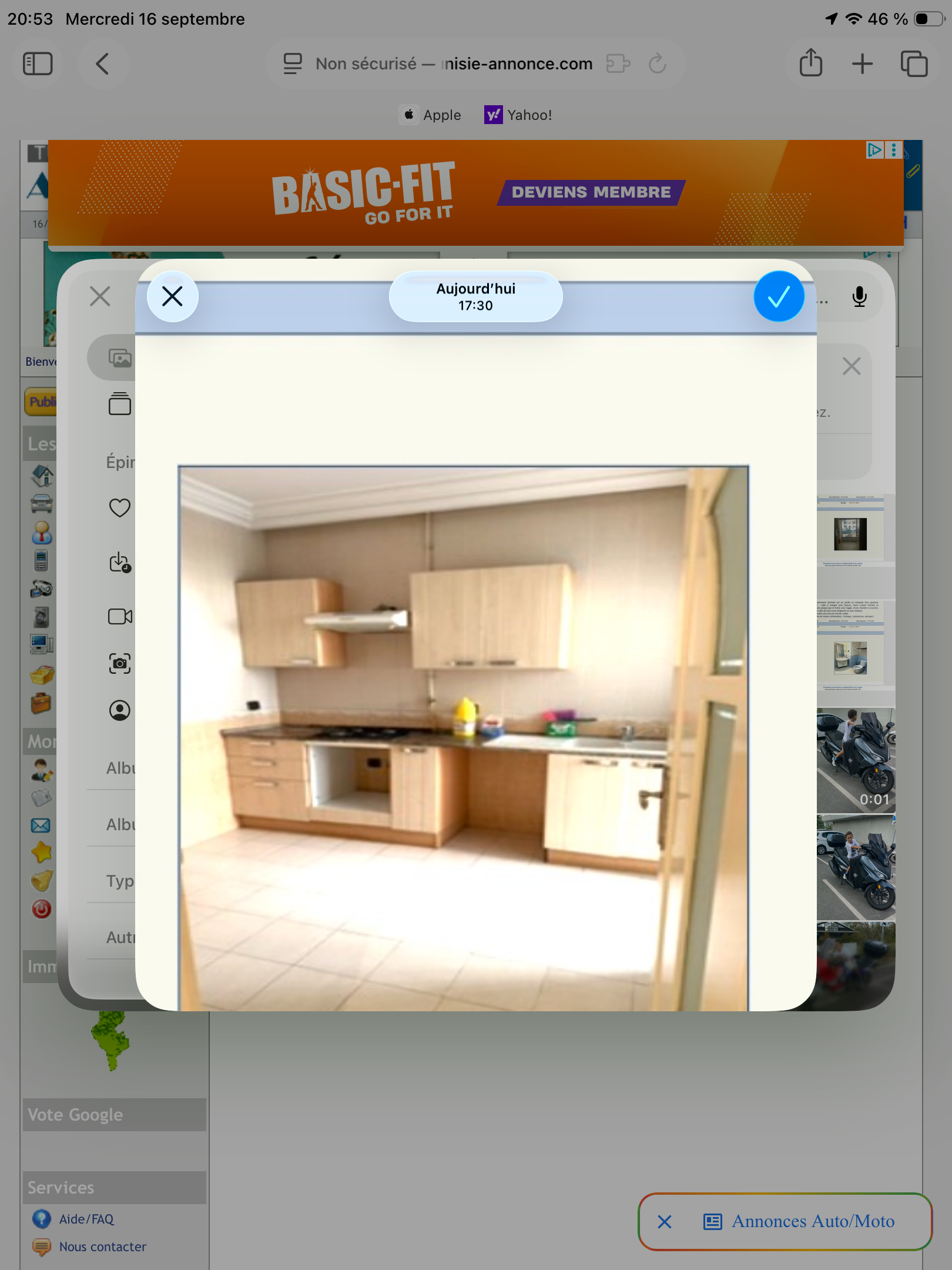 Appartement non meuble