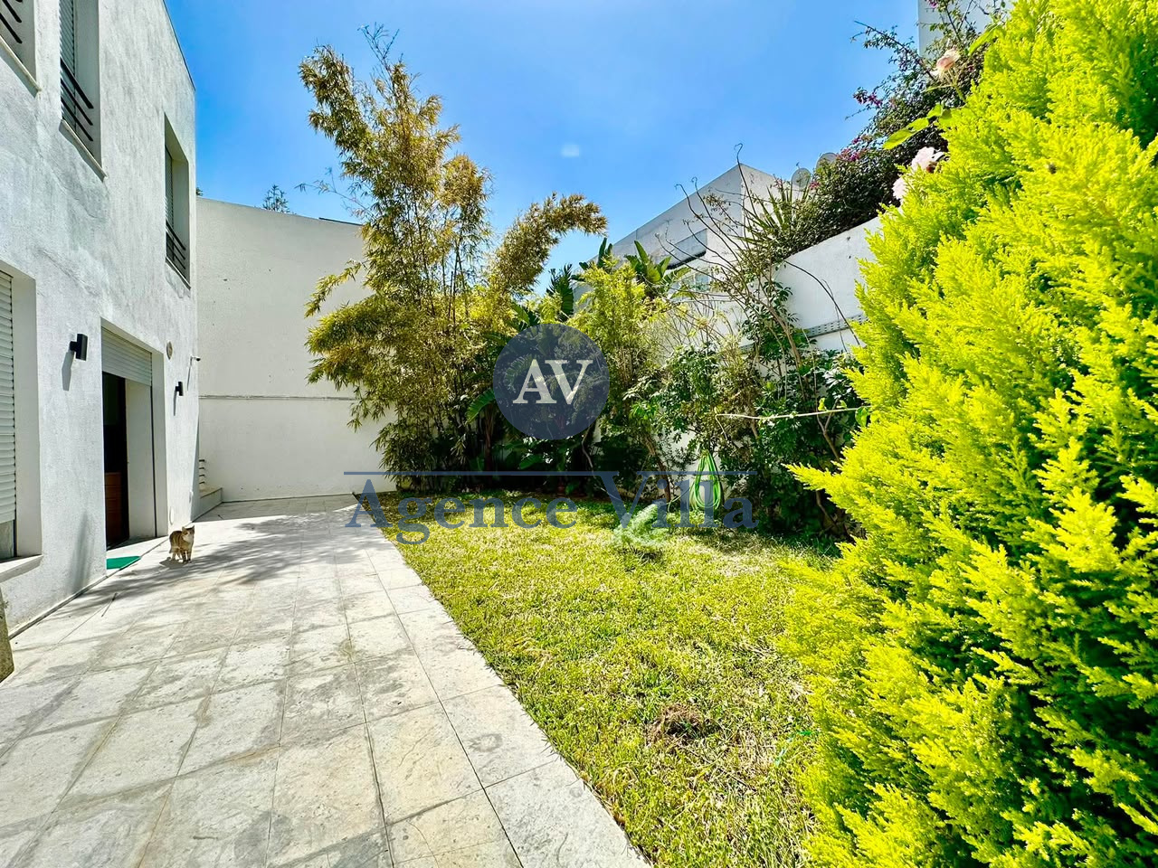 Villa s4 avec jardin et garage à gammarth