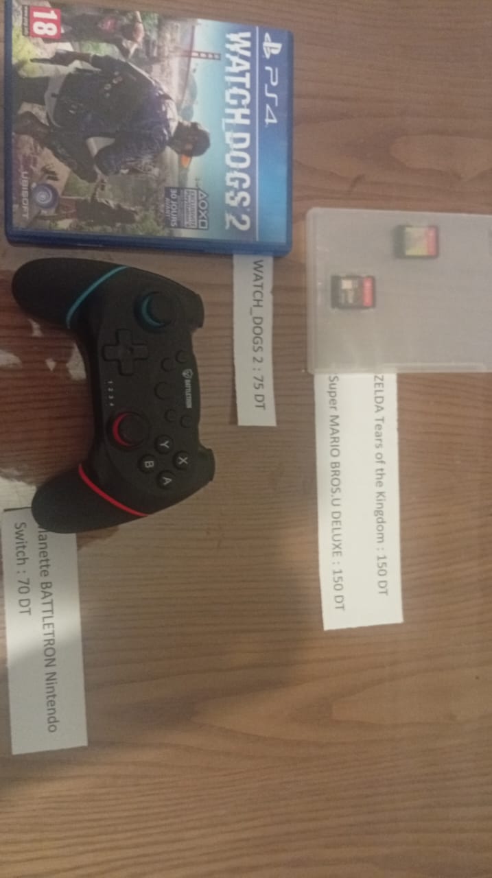 Jeux videos nintendo switch et ps4
