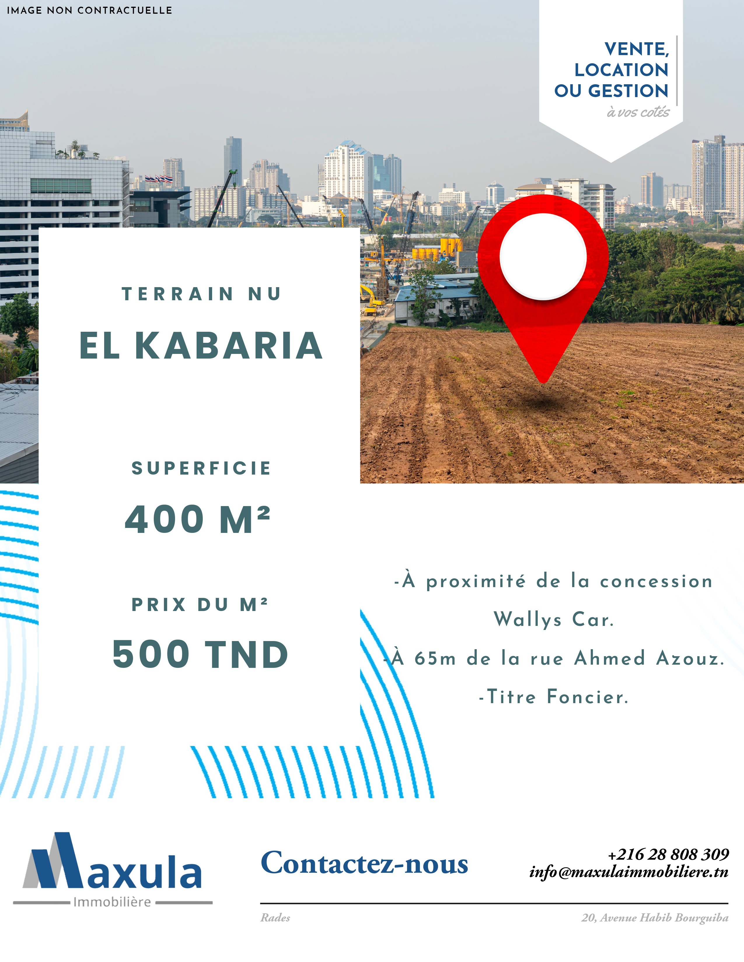 Terrain de 400m a el kabaria 1