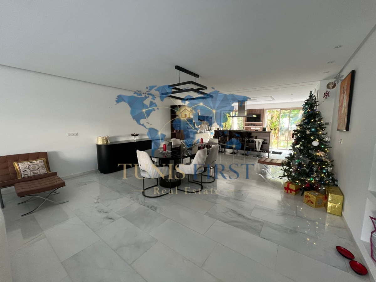 Appartement s2 avec jardins et piscine à gammarth
