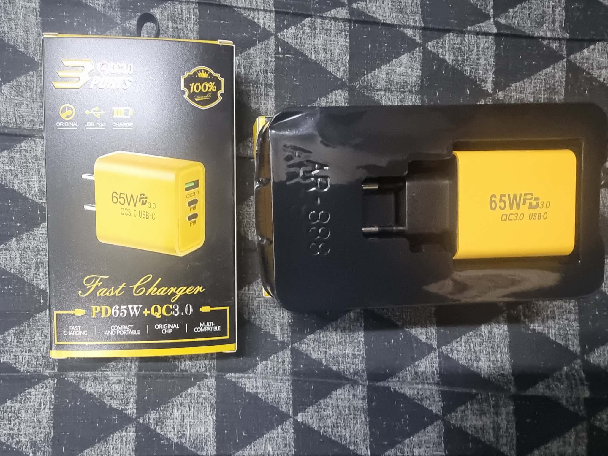 Chargeur 65w usb ettype c super tres rapide