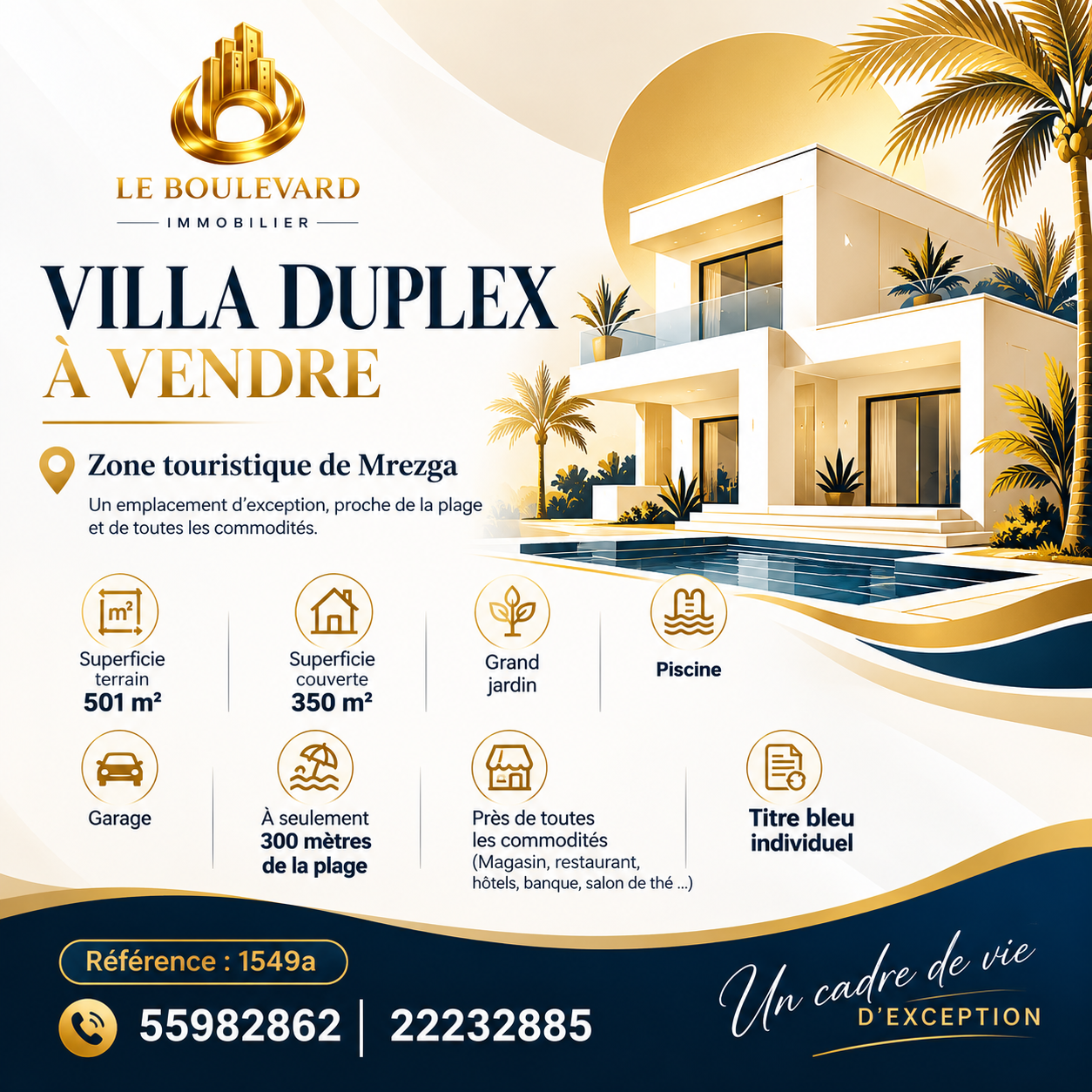 Villa dans la zone touristique de mrezga