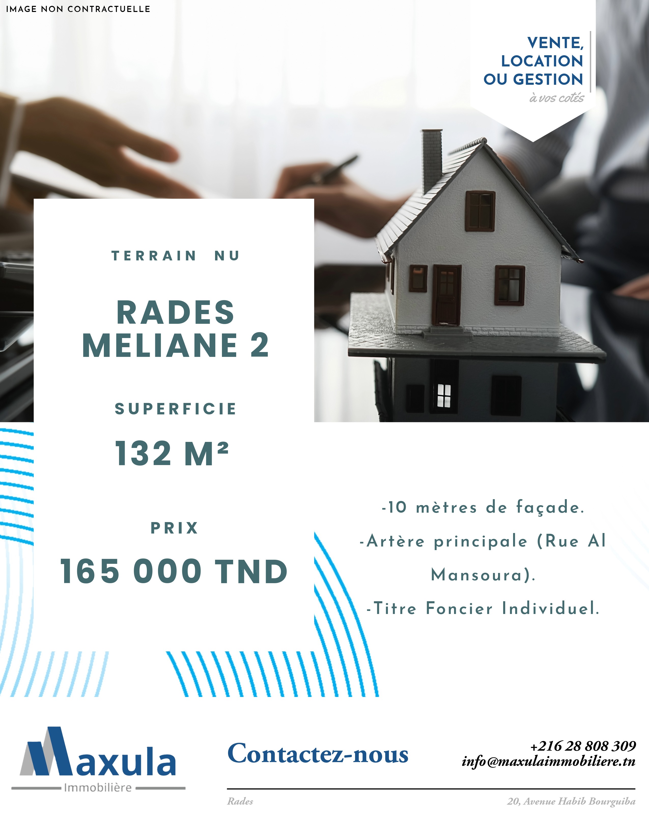 Terrain nu de 132m a rades meliane 2