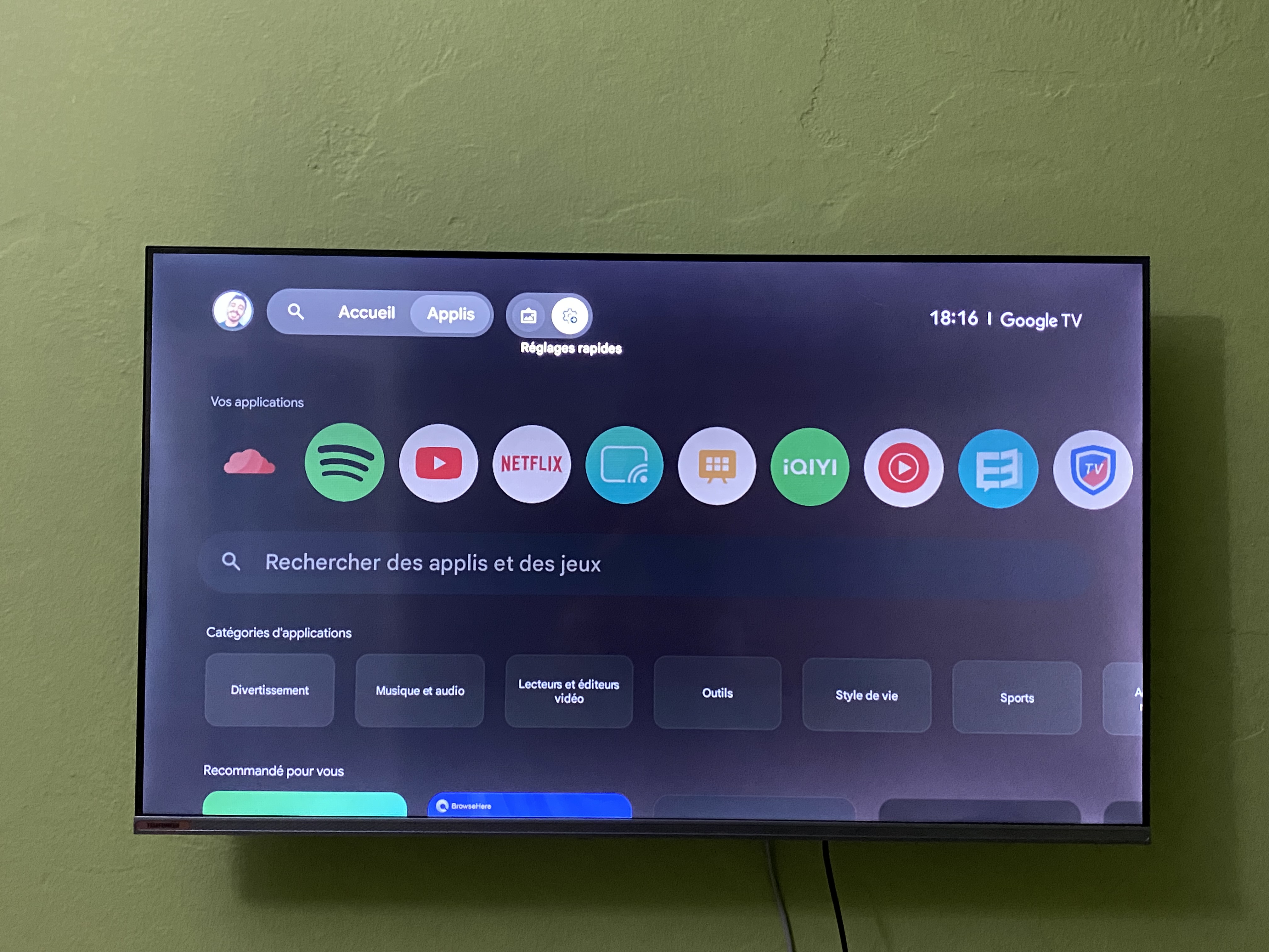 Téléviseur telefunken google tv état comme neuf