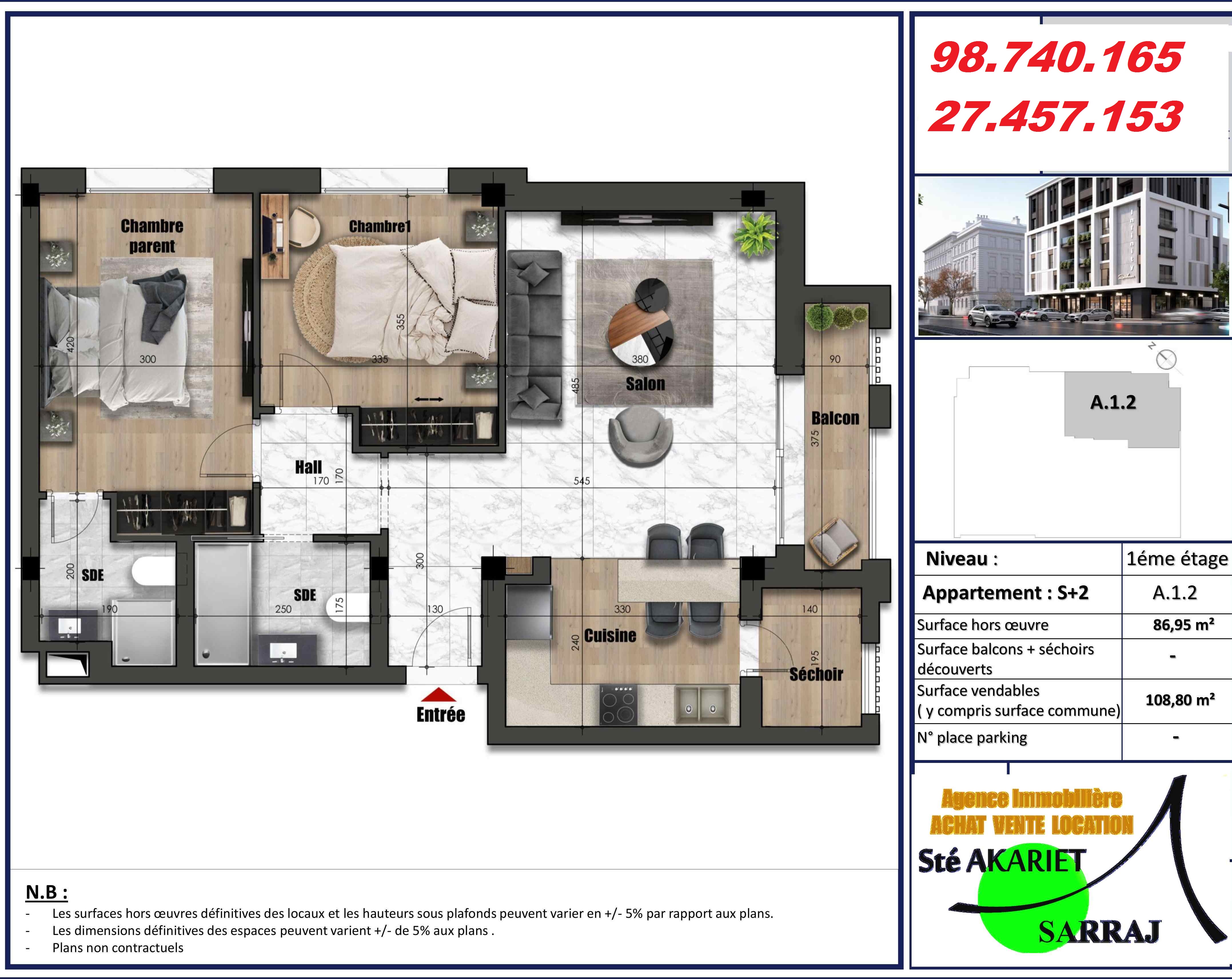 Des appartements en cours de construction à khzema