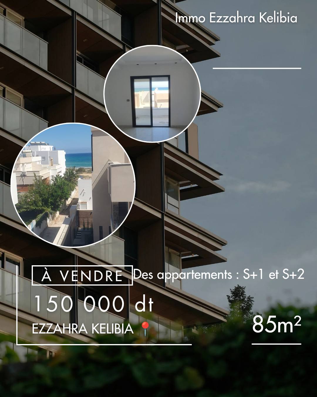 Des appartements prés de la plage ezzahra kelibia