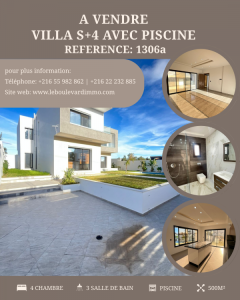 A villa s4 avec piscine sidi ref1306a