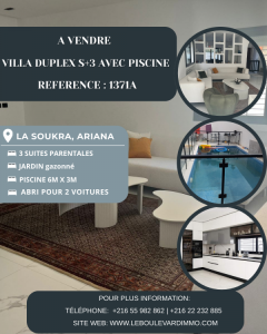 A villa duplex s4 avec piscine ref1371a