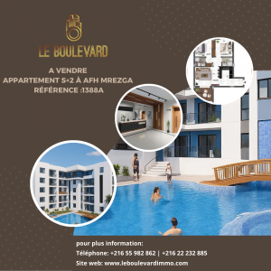 Appartement s2 afh mrezga cit el ref1388a