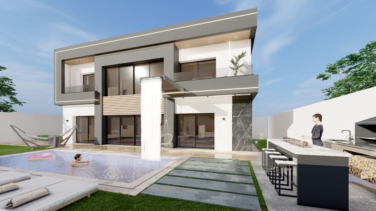 Une charmante villa d'architecture moderne