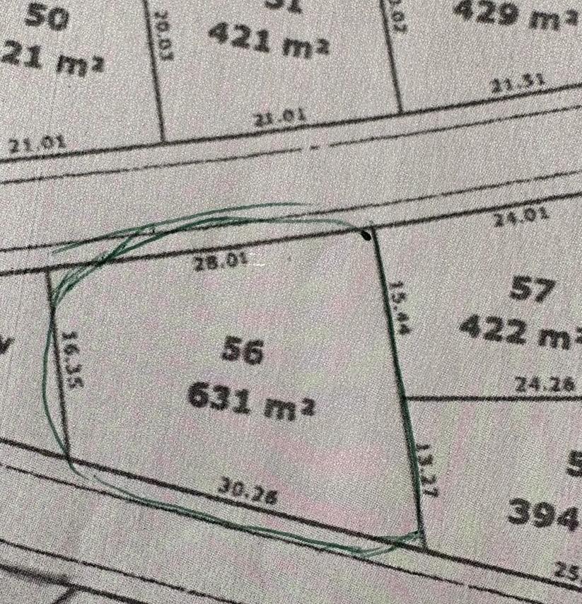 Terrain de 631 m2 double façade
