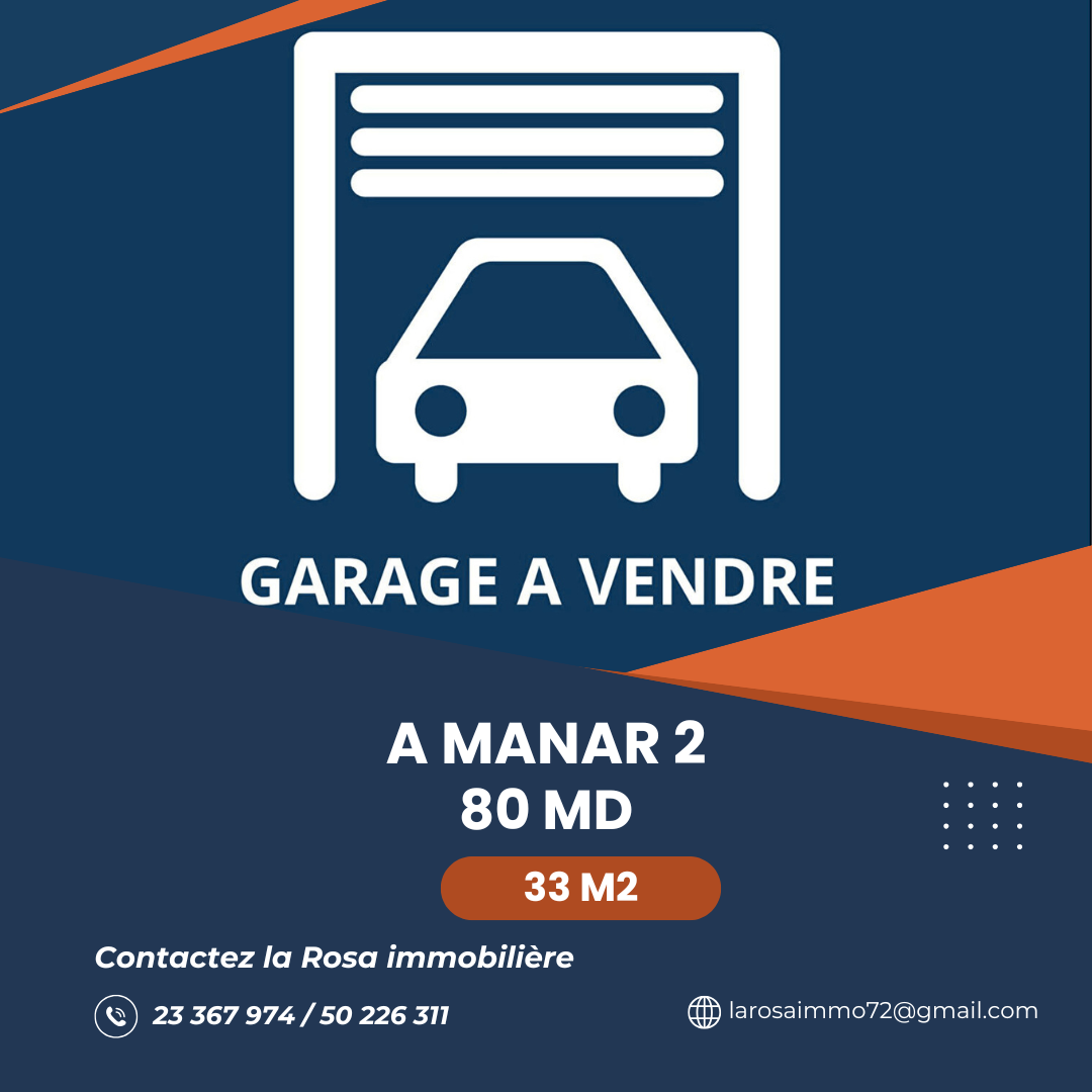 Un garage de 33m2 à manr2