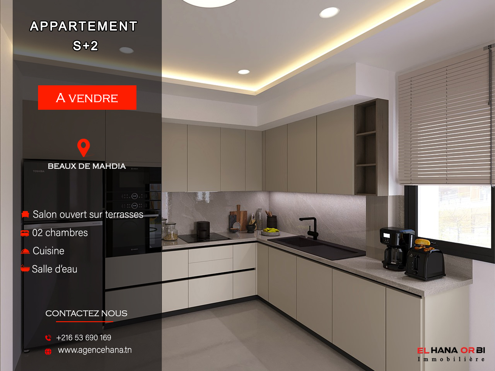 Un bien s2 luxe en cours de construction à mahdia
