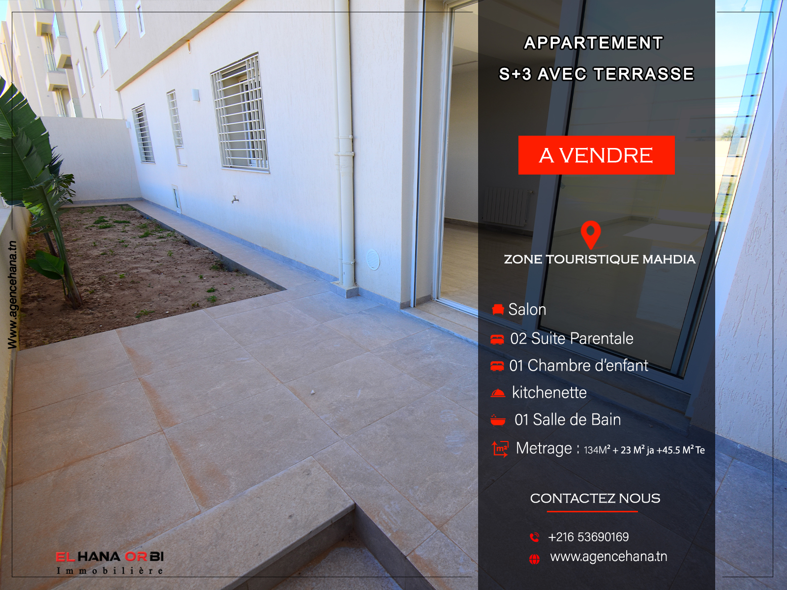 S3 directement promoteur avec piscine à mahdia