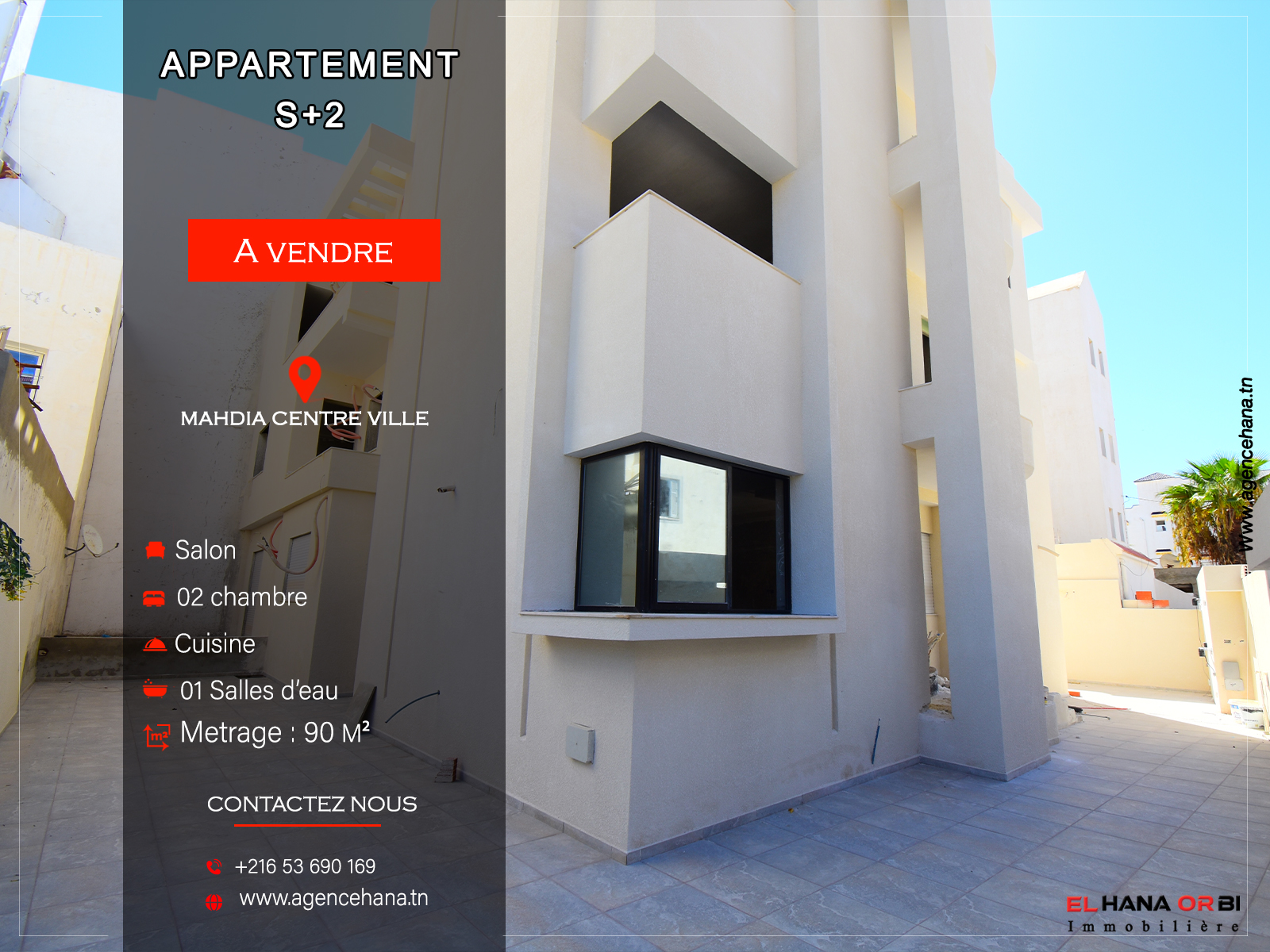 Des appartements s2 en plein centre ville mahdia