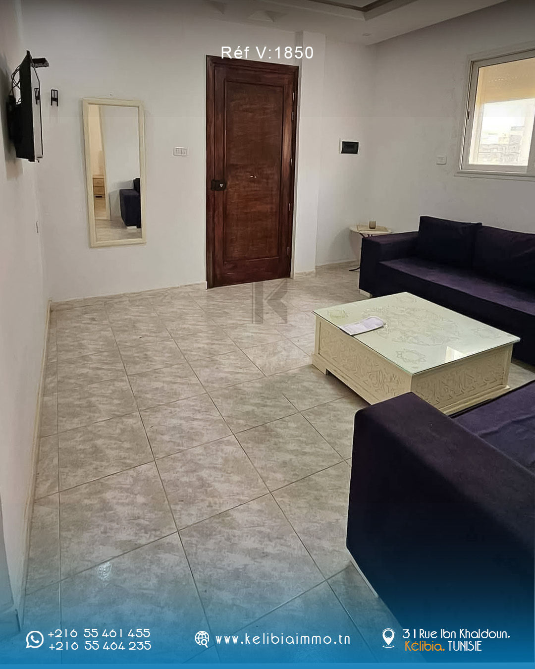 Appartement a 3 min de la plage kelibia