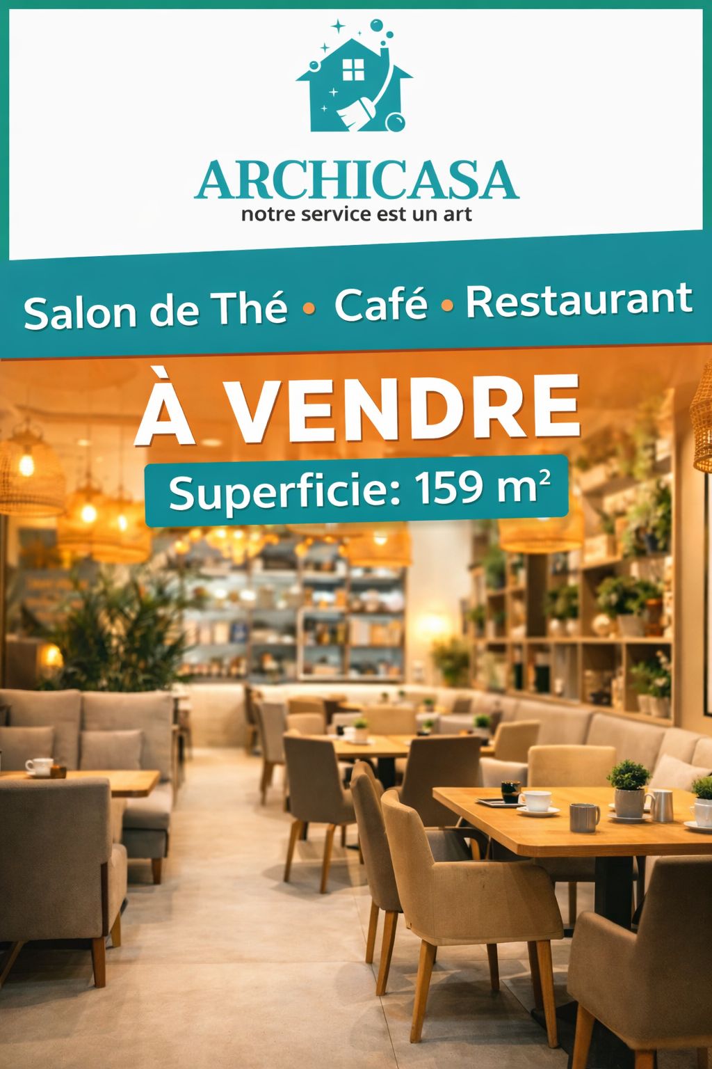 Fonds de commerce d'un caffé spacieux