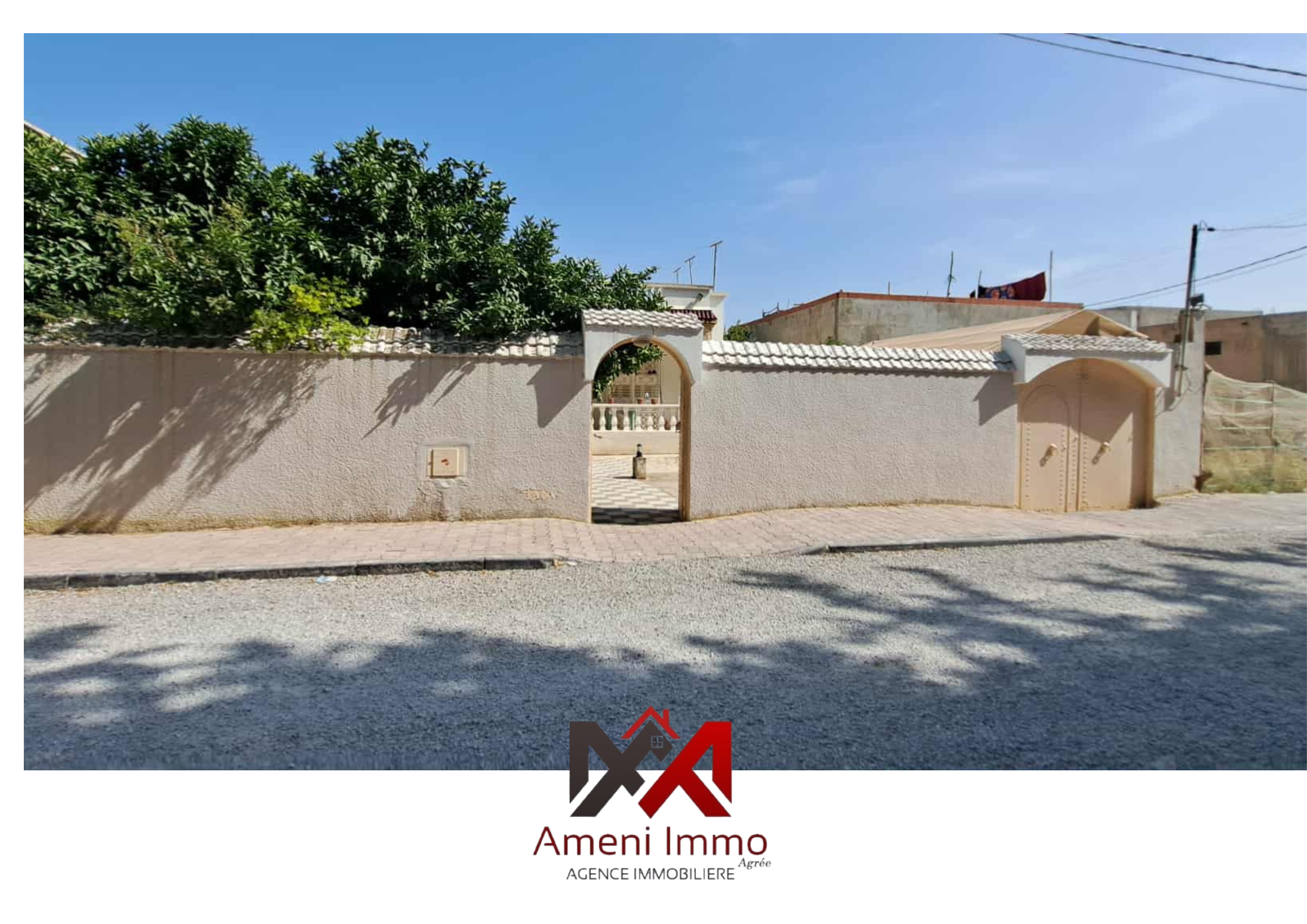 Villa s3 avec jardin autour à mornag