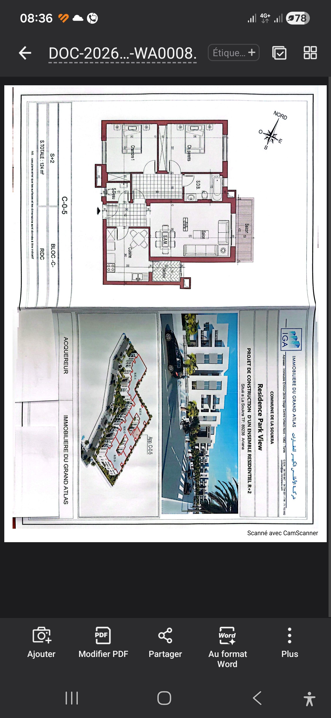 Un appartement s2 a la soukra