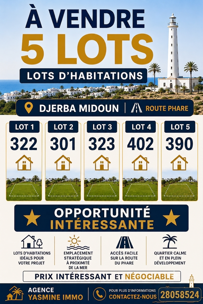 5 lots d'habitations