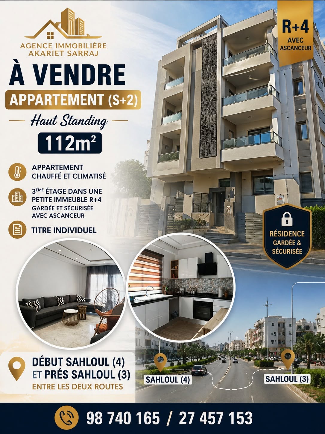 Ne rater pas appartement s2 début sahloul 4
